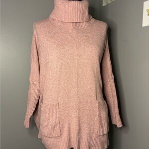 Cozy Pink Turtleneck Sweater